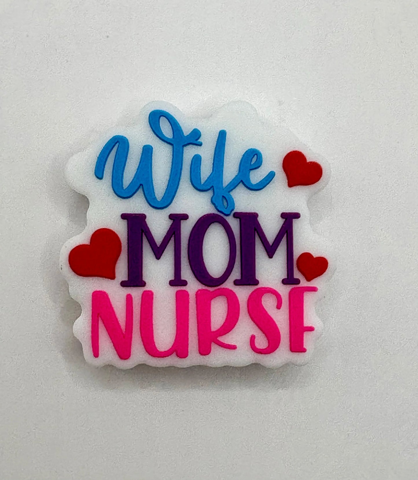 Wife Mom Nurse Silicone Focal Bead
