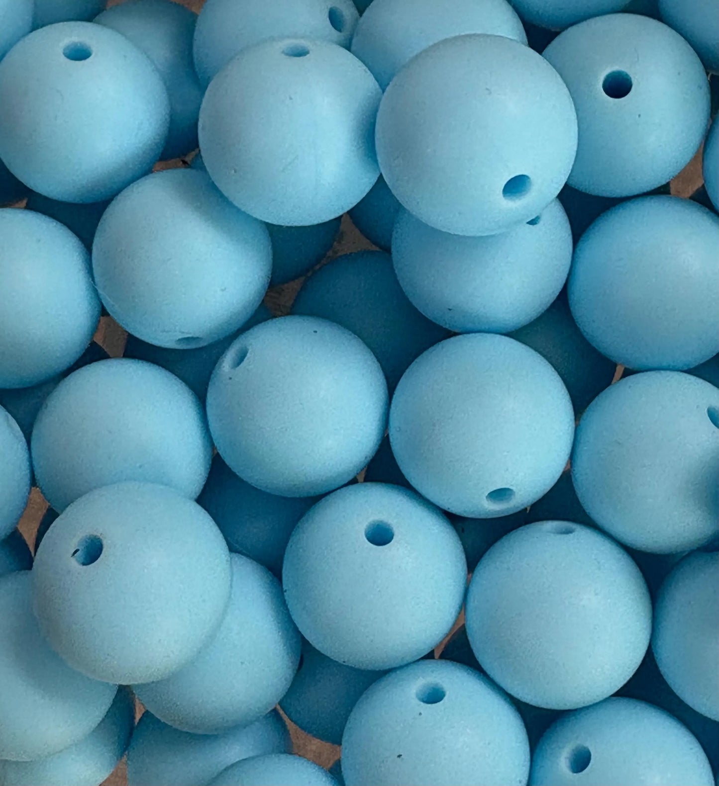 Light Blue Silicone Beads