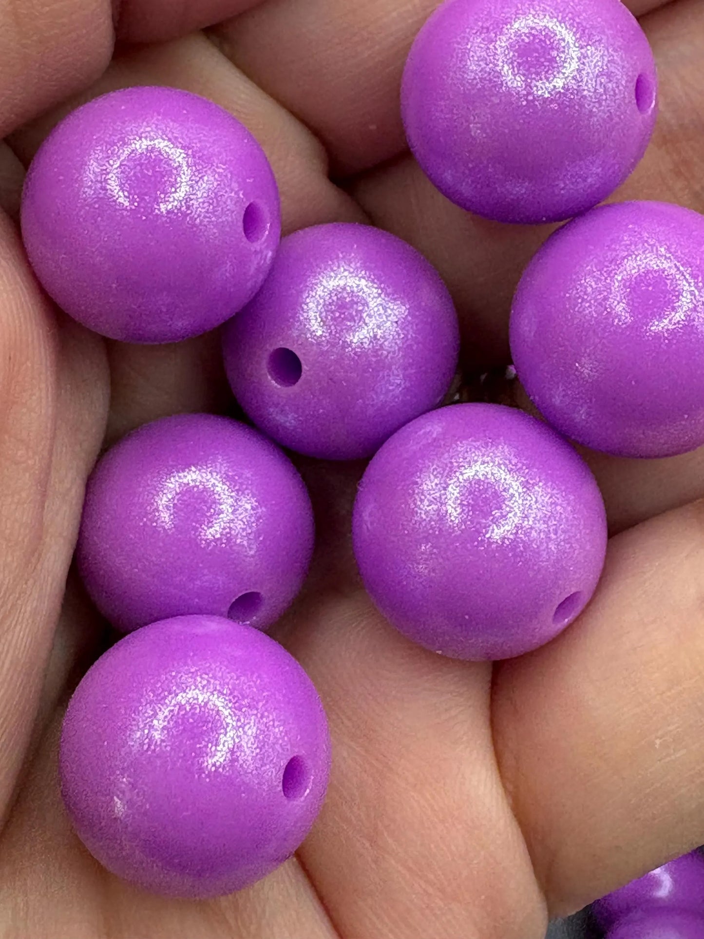 Purple Opal Silicone Beads