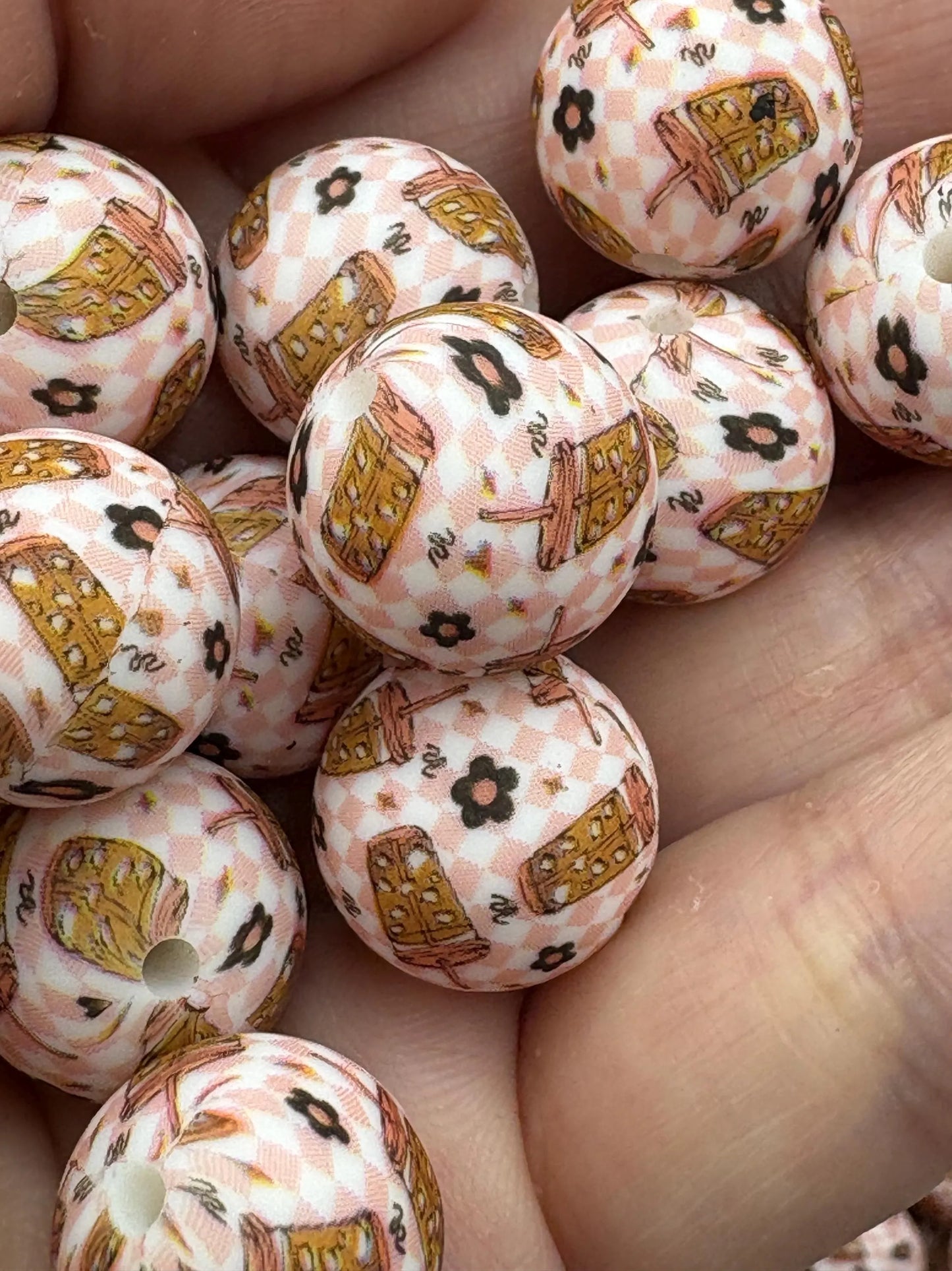 Iced Coffee Silicone Beads
