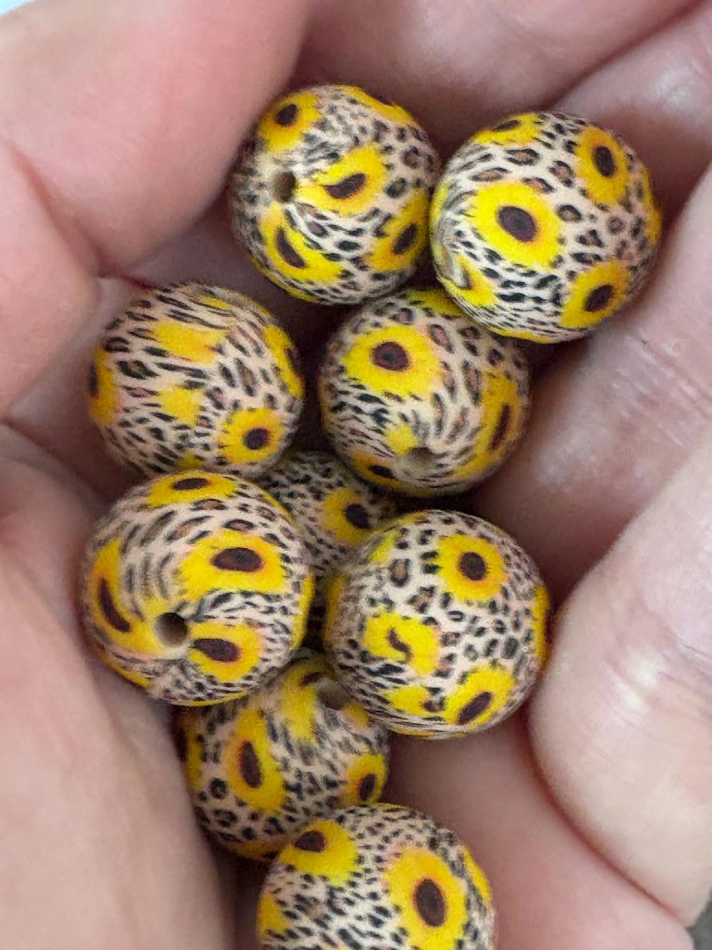 Sunflower Silicone Beads