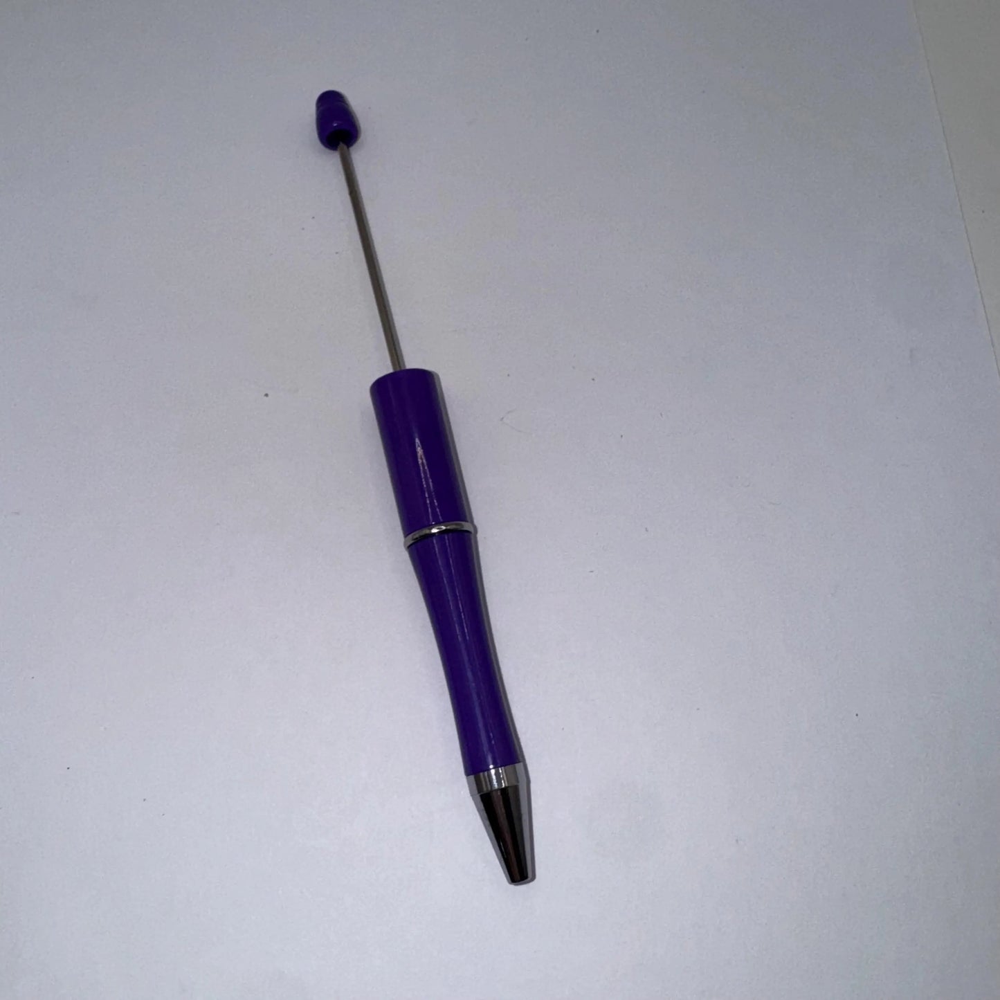 Purple Beadable Plastic Pen, DIY Pen Blank