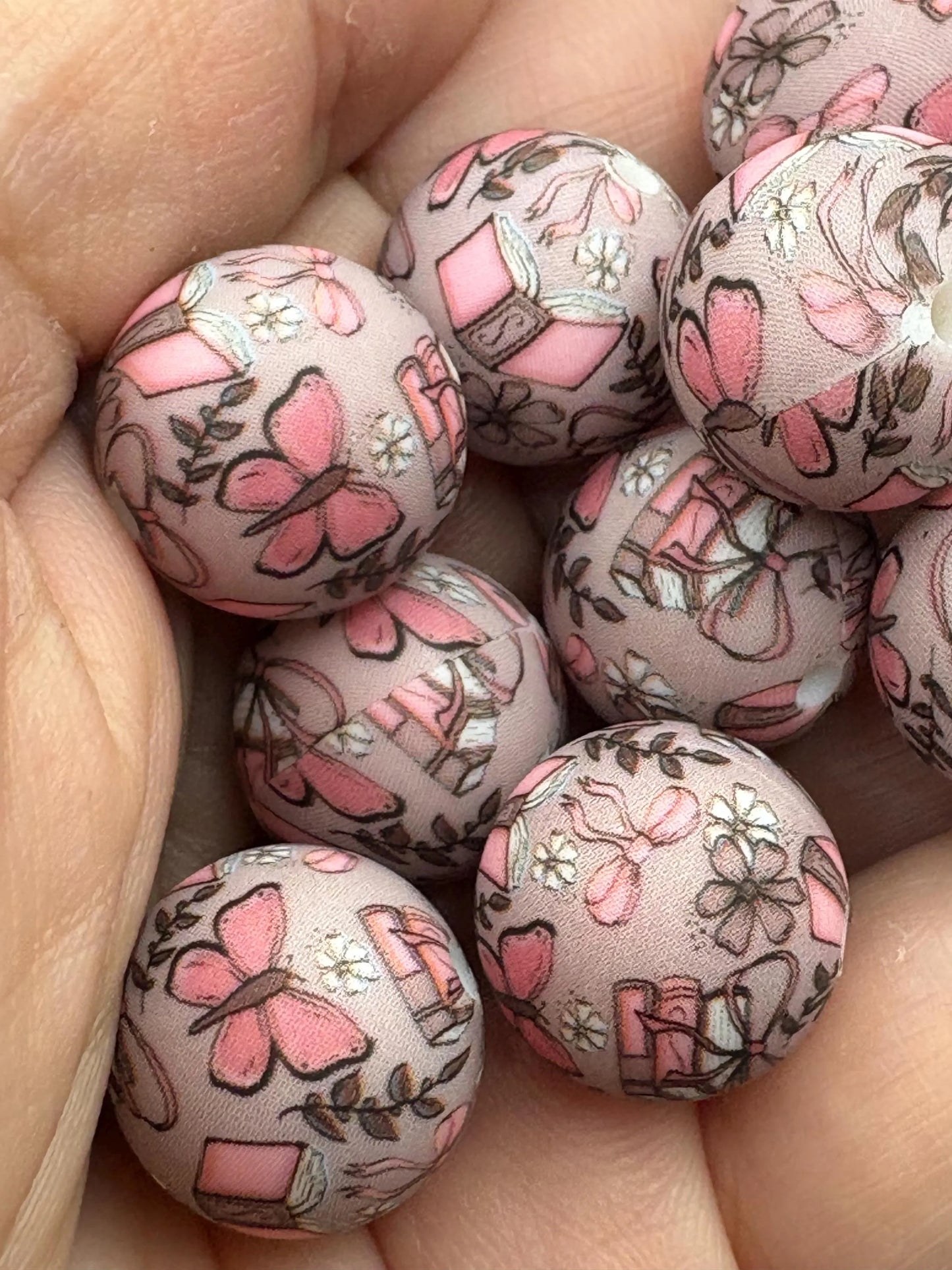 Books and Butterflies Silicone Beads