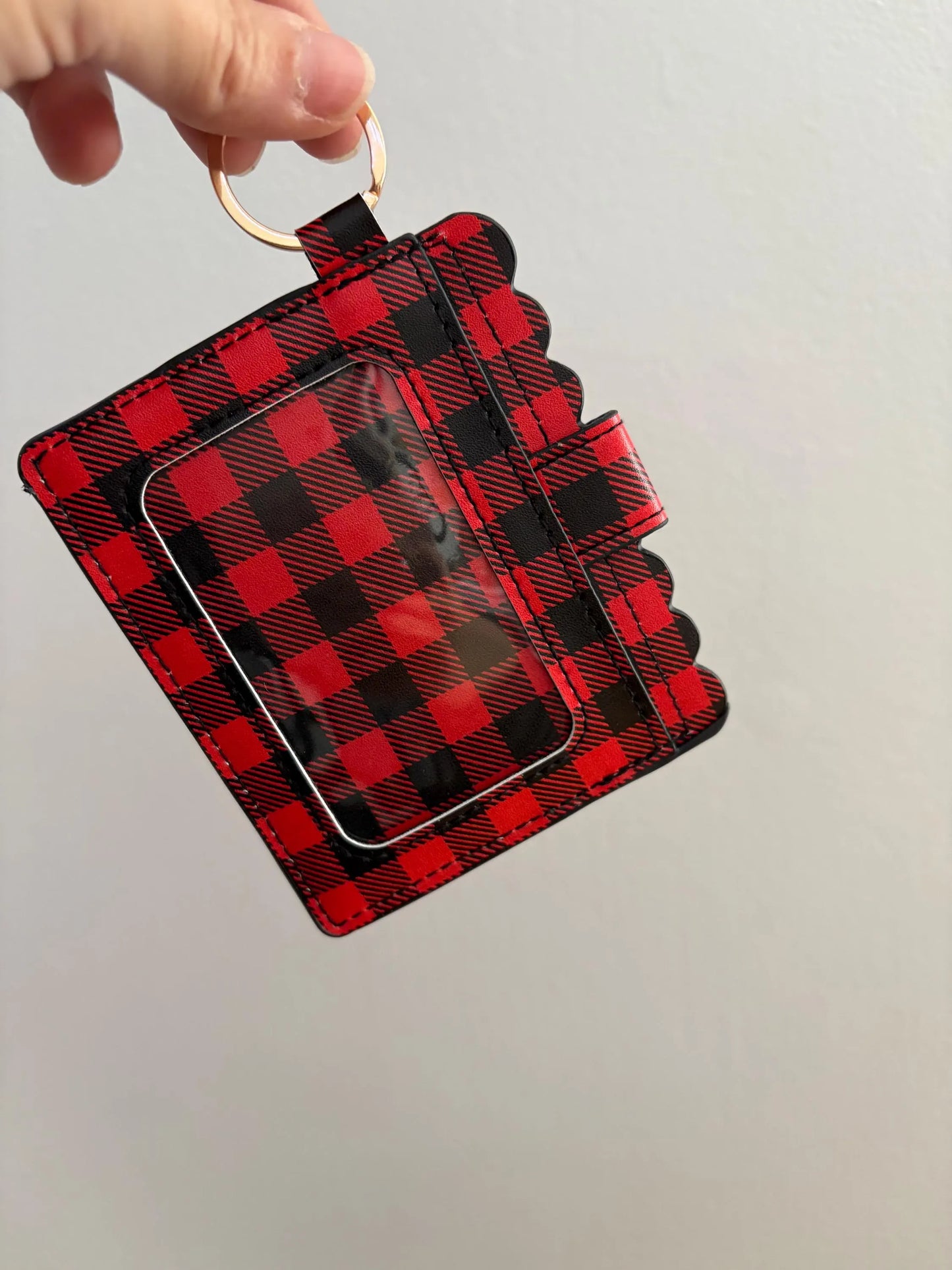 Red Plaid ID Wallet