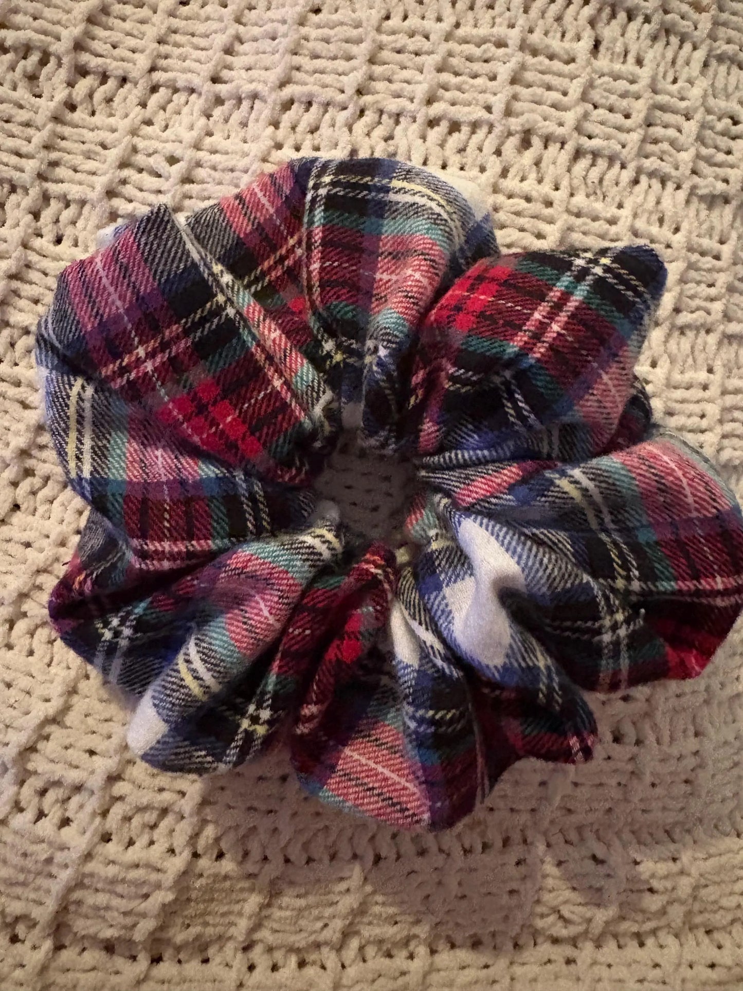 Flannel Scrunchie | Handmade Oversized Hair Tie