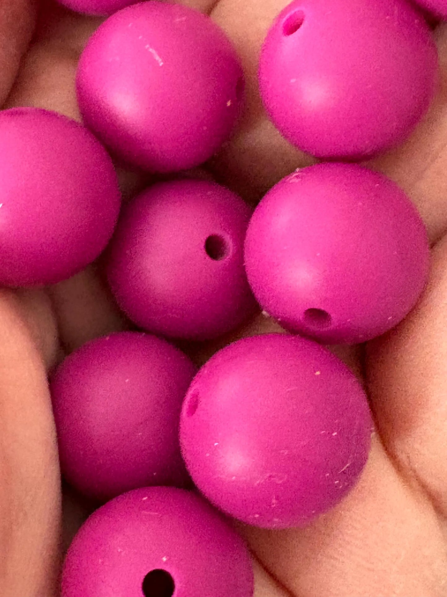Magenta Silicone Beads