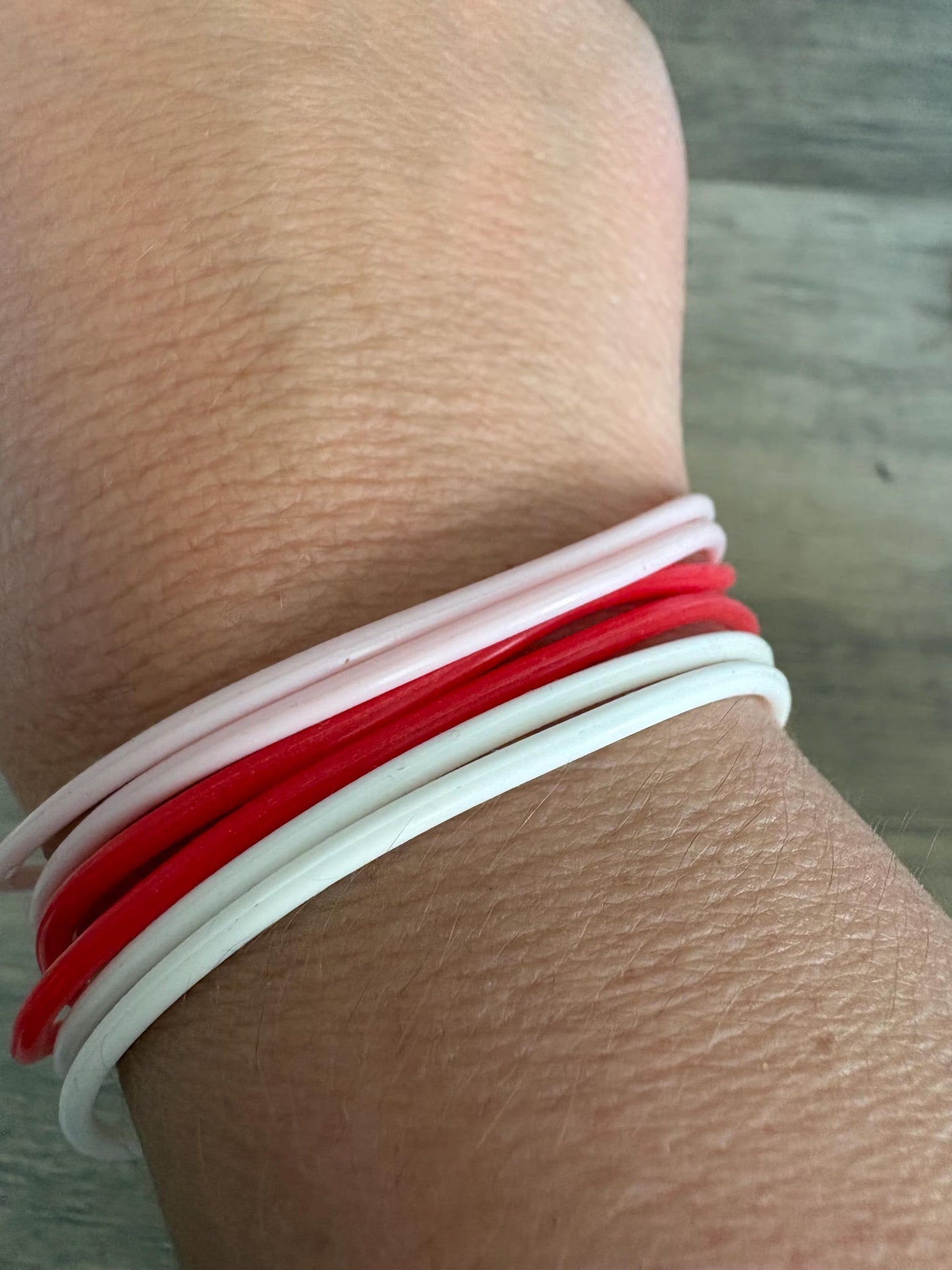 Women’s Silicone Jelly Bracelet - Strawberry Shortcake Stack