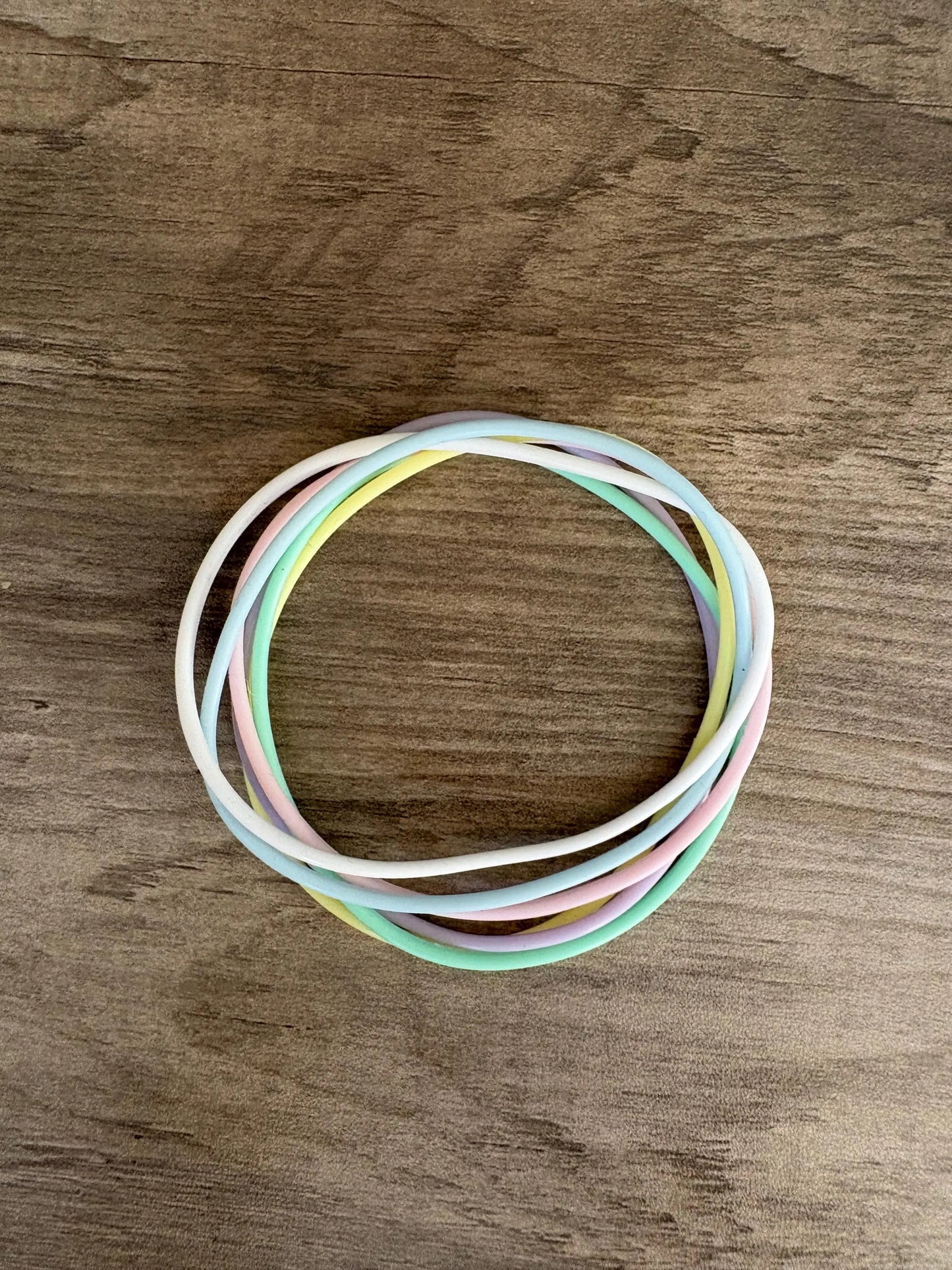 Women’s Silicone Jelly Bracelet - Pastel Paradise Stack