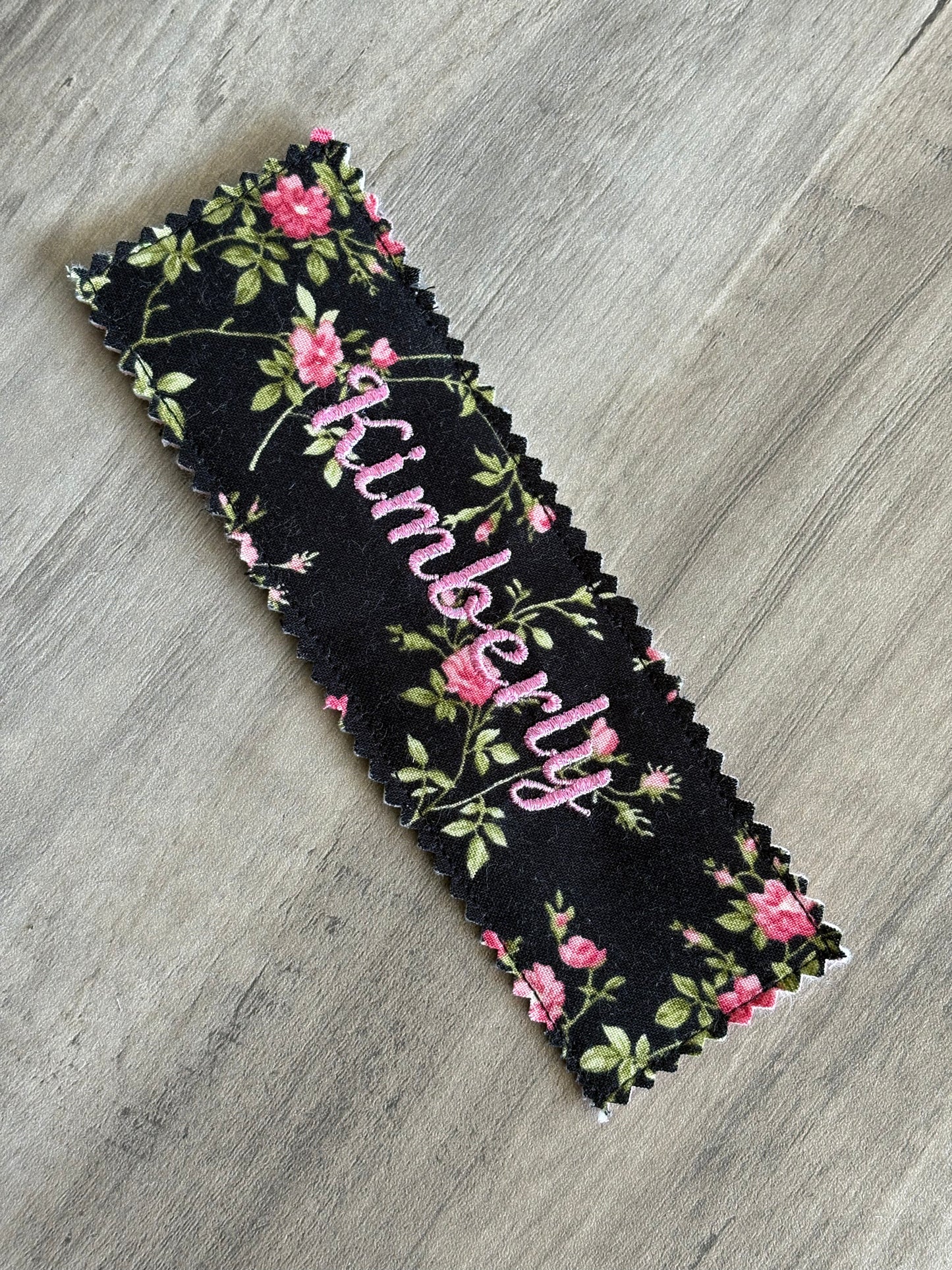 Personalized Fabric Bookmark