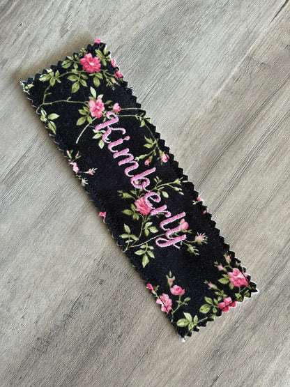 Personalized Fabric Bookmark