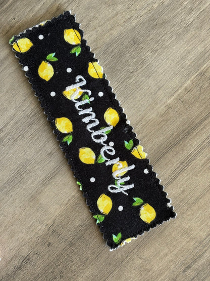 Personalized Fabric Bookmark
