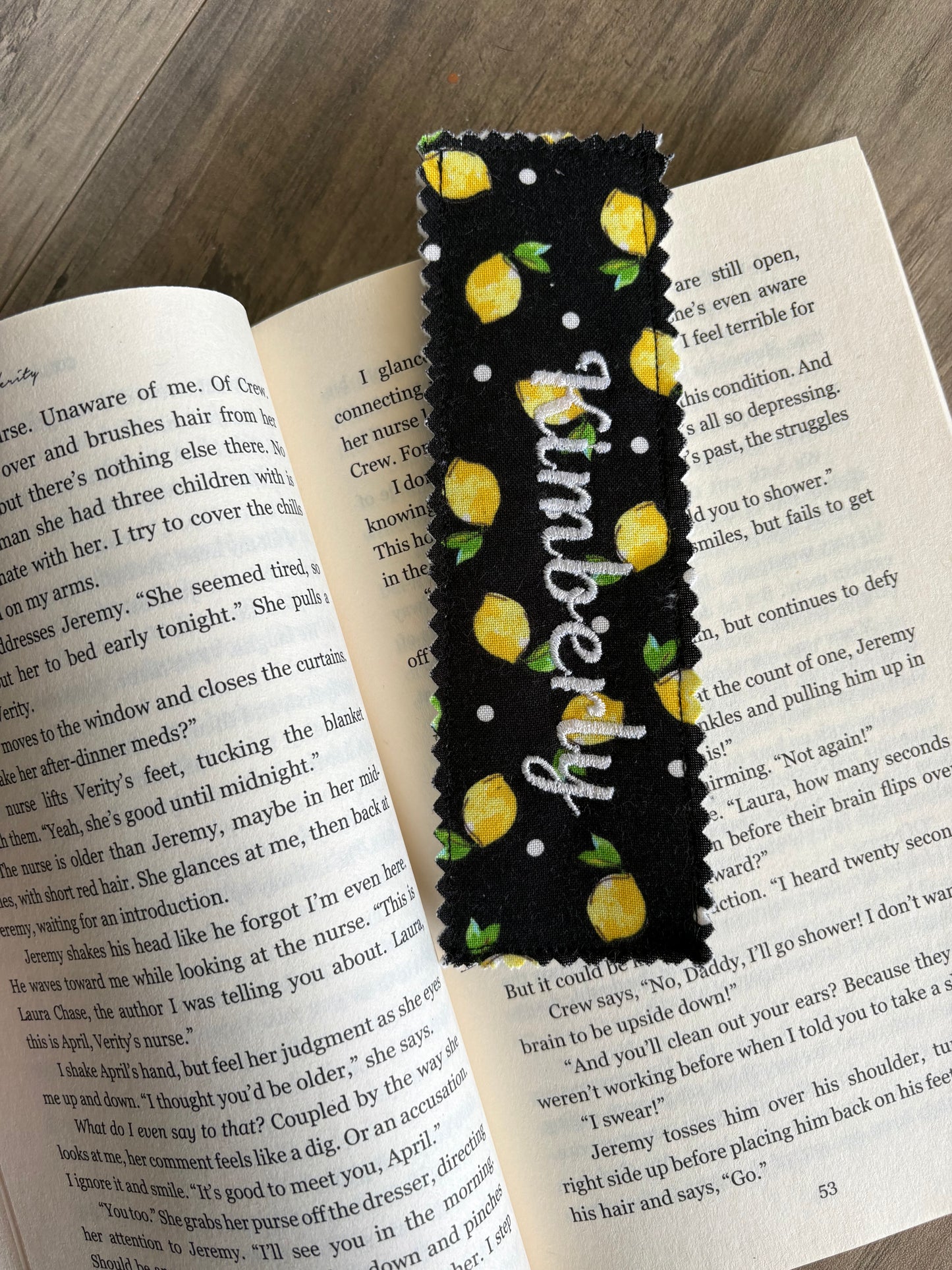 Personalized Fabric Bookmark