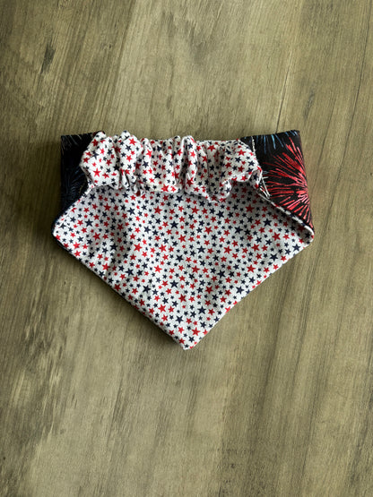 Midnight Fireworks Reversible Dog Bandana