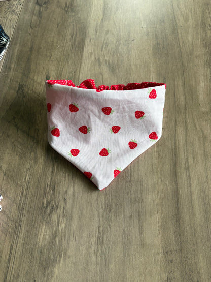 Strawberry Fields Reversible Dog Bandana