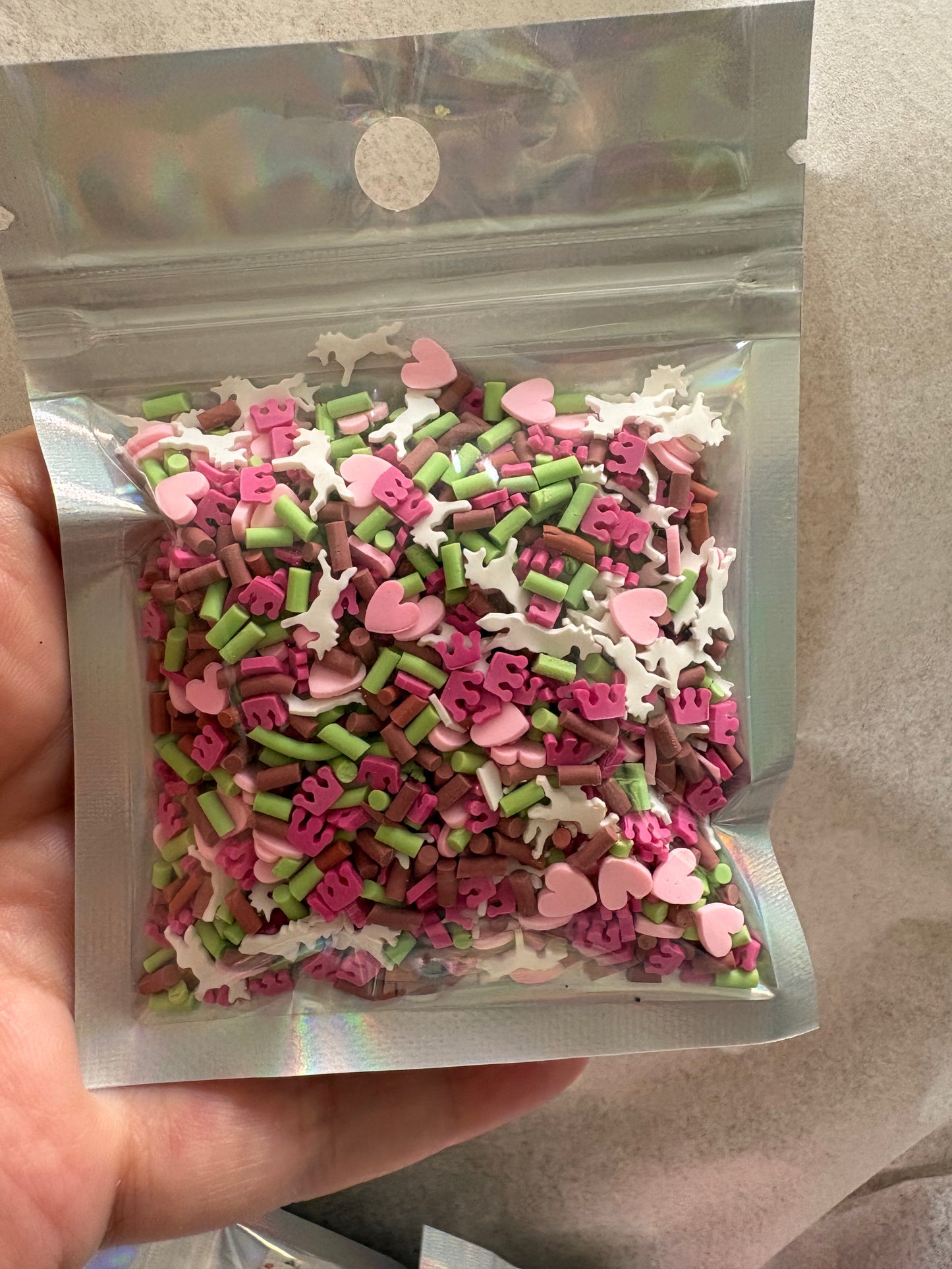 Unicorn Polymer Clay Slices