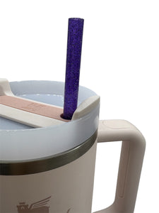 Glitter Tumbler Straw - Purple