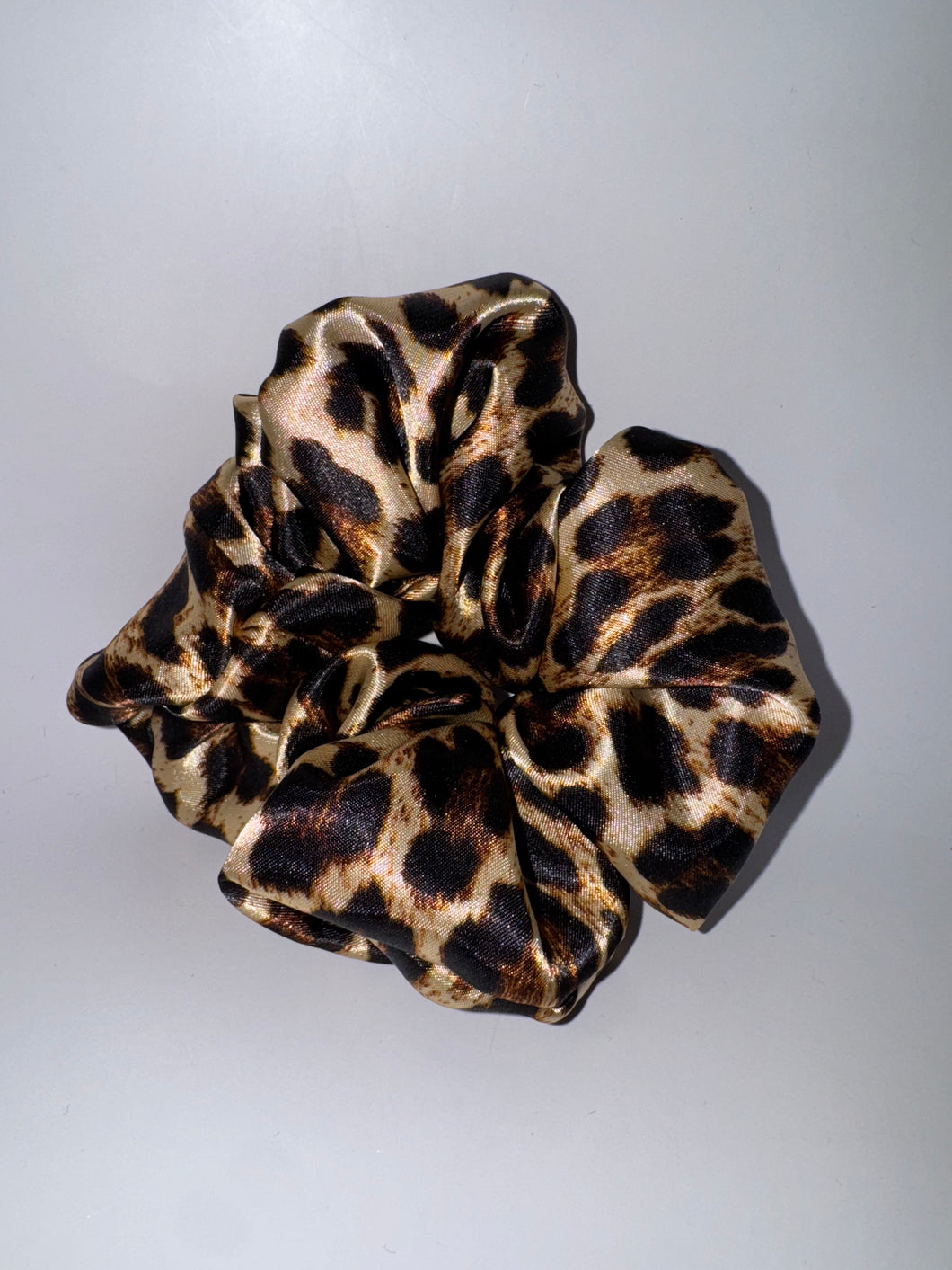 Leopard Satin Hair Scrunchie - Hair Elastic- Hair Accessories