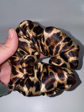 Load image into Gallery viewer, Leopard Satin Hair Scrunchie - Hair Elastic- Hair Accessories

