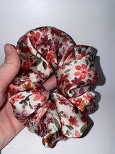 Load image into Gallery viewer, Floral Satin Hair Scrunchie - Hair Elastic- Hair Accessories
