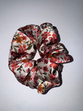 Load image into Gallery viewer, Floral Satin Hair Scrunchie - Hair Elastic- Hair Accessories

