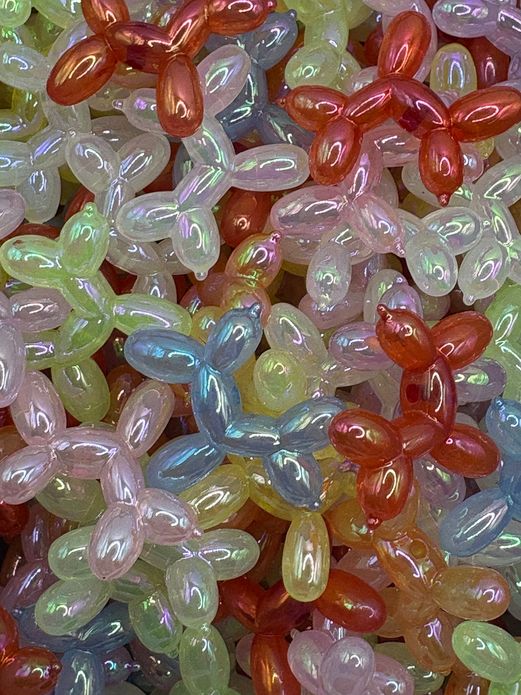 Balloon Dog Acrylic  Focal Beads - 5 Ct