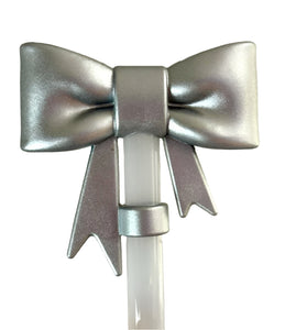 Silver Tumbler Straw Topper