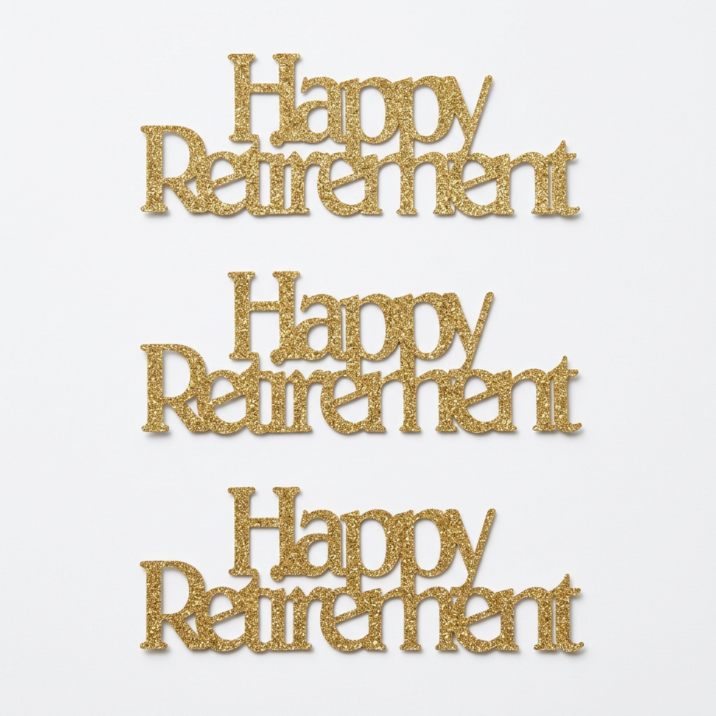 Happy Retirement Glitter Confetti