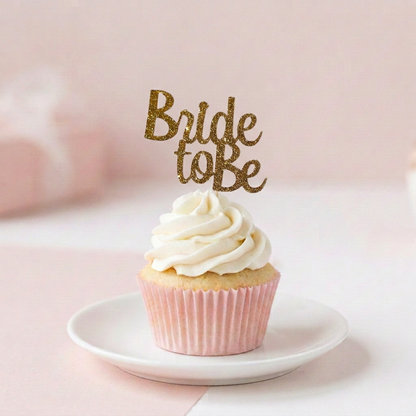 Bride To Be Cupcake Toppers Set of 6