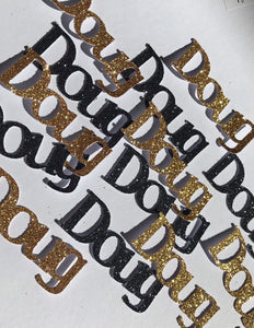Personalized Name Custom Glitter Confetti - 50 pieces