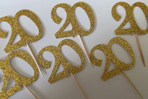 Age Cupcake Toppers, birthday, party decorations, set of 6