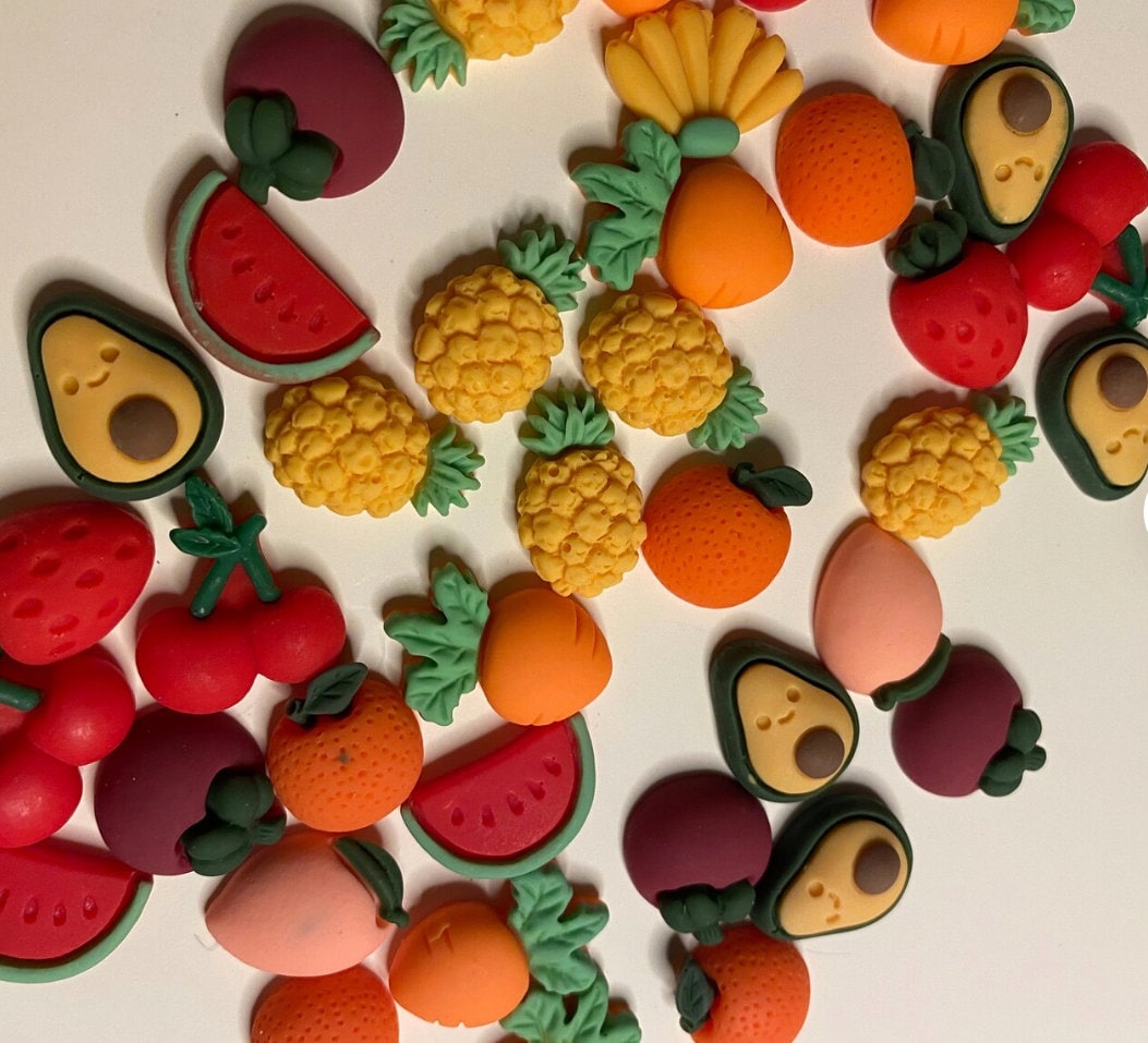 Fruit Flatback DIY Charms 5 pieces