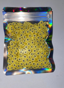 Sunflower Polymer Clay Slices 5mm.  0.5 oz bag