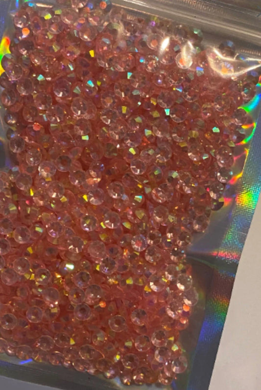 5mm Resin Transparent AB rhinestones Light Pink