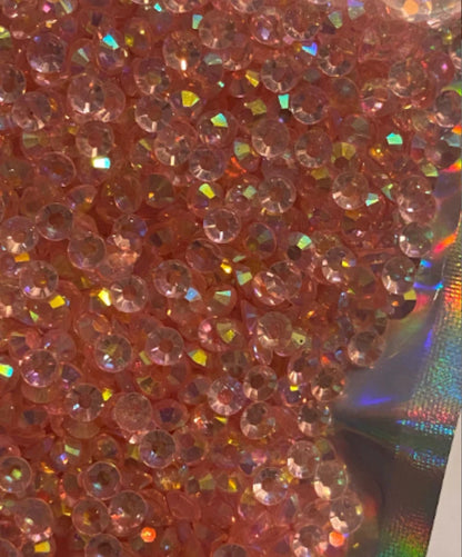 5mm Resin Transparent AB rhinestones Light Pink