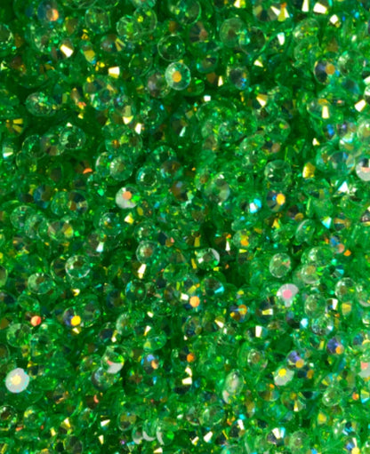 5mm Resin Transparent AB rhinestones Green