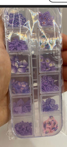 Tiny 5mm Polymer Clay Sprinkles sample purple bundle