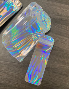 10 Holographic Pen Bags Resealable