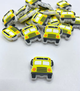 1 School Bus  Silicone Focal Bead