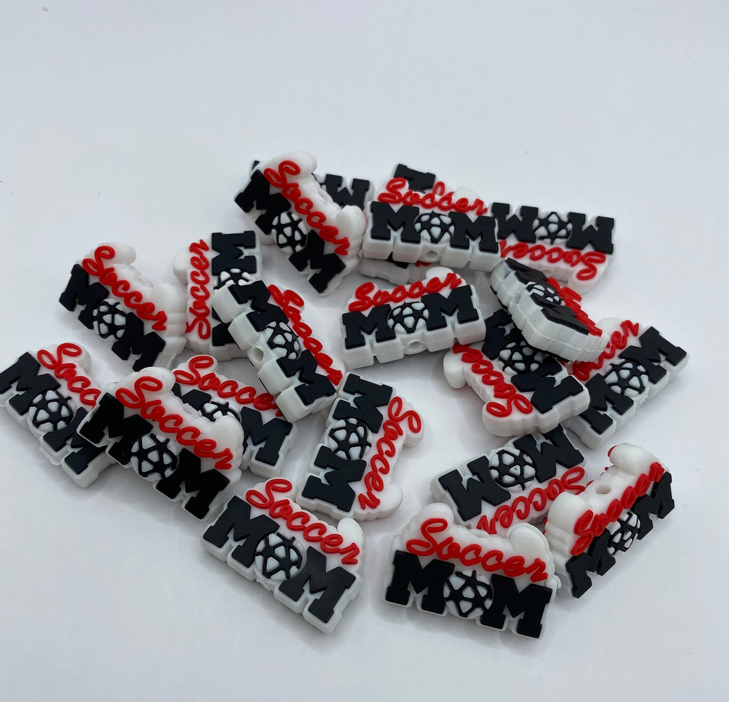 Soccer Mom*  Silicone Focal Bead