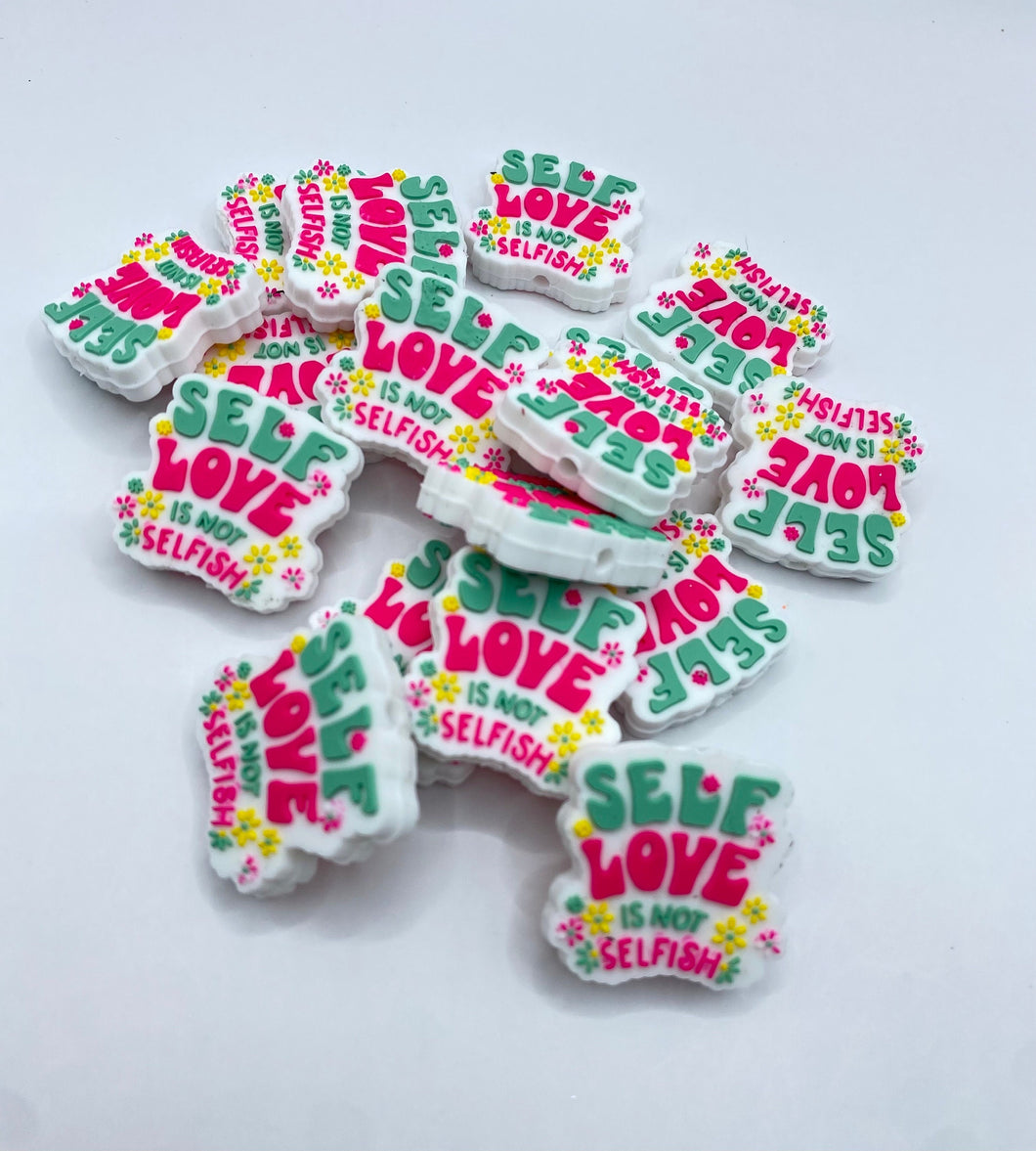 Self Love Silicone Focal Bead