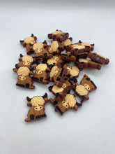 Load image into Gallery viewer, Highland Cow Silicone Focal Bead - brown
