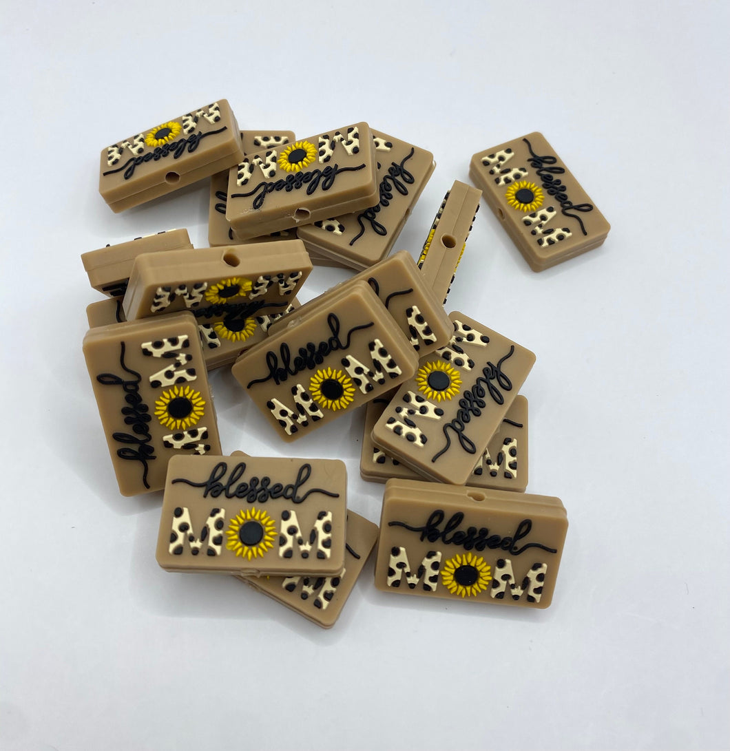 Blessed Mom Silicone Focal Bead