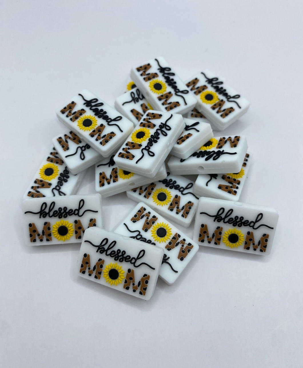 Blessed Mom Silicone Focal Bead