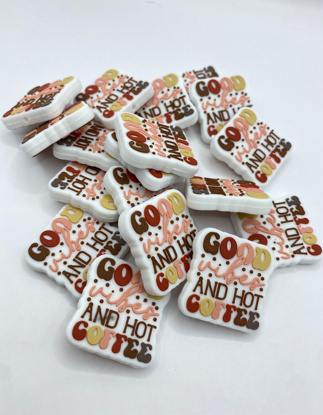 Good Vibes and Hot Coffee  Silicone Focal Bead