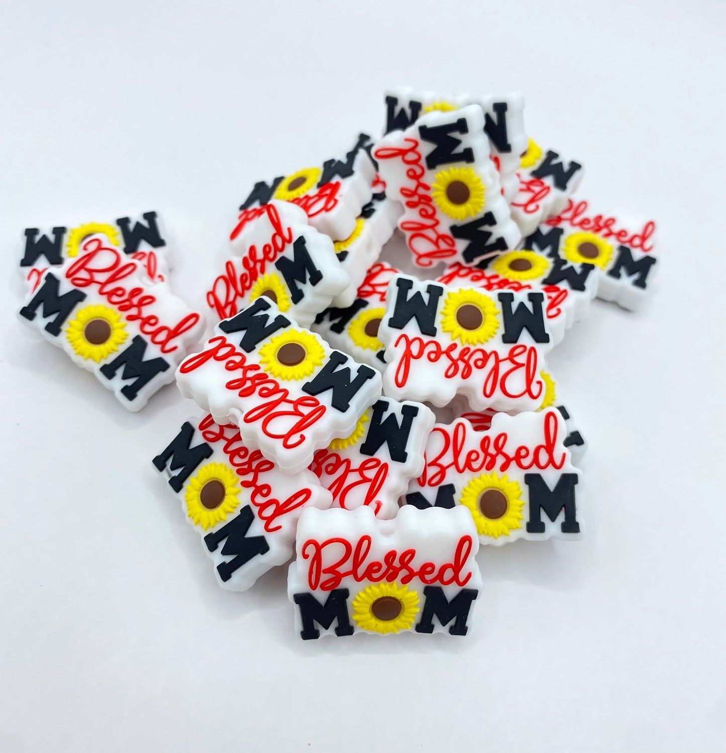 Blessed Mom Silicone Focal Bead