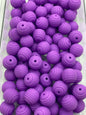 Spiral Silicone Beads purple