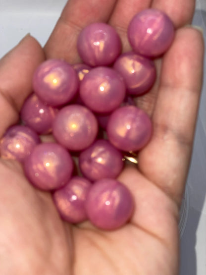 Pink Pearl Silicone Beads