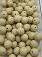 Spiral Silicone Beads Beige