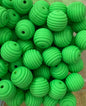 Spiral Silicone Beads green