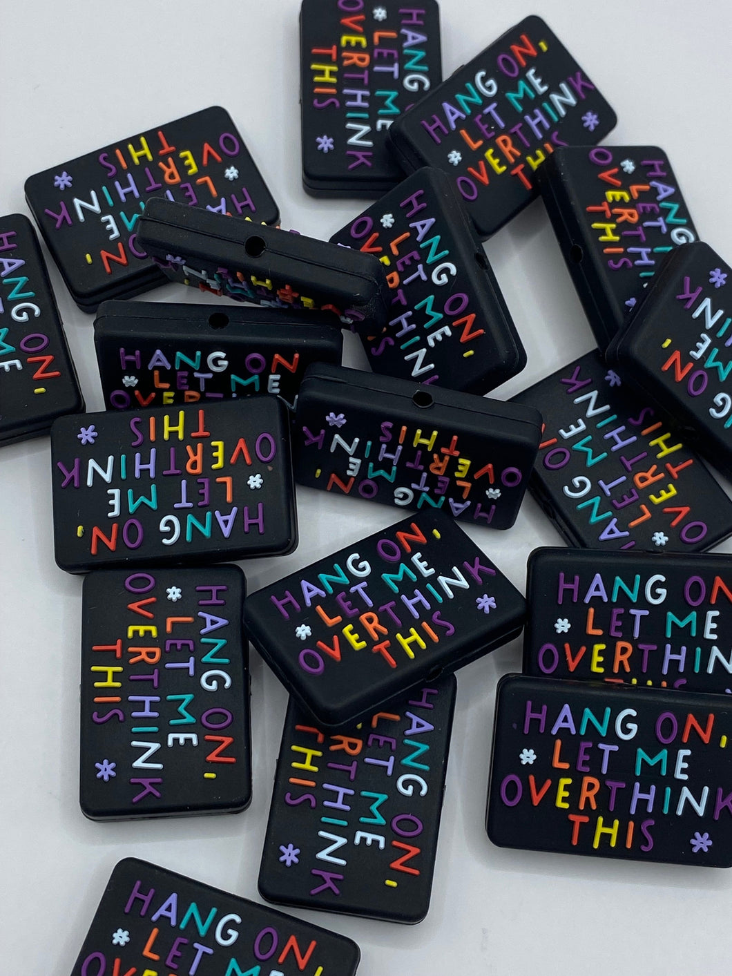 hang on, let me overthink this ” Silicone Focal Bead